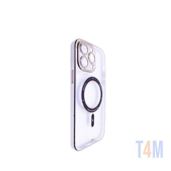 Capa Magnética com Lente de Câmara Série Q para Apple iPhone 14 Pro Branco